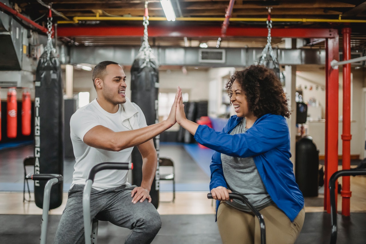 High five at the gym