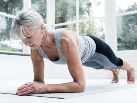 Woman doing a plank exercise